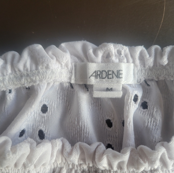 Ardene White Eyelet Ruffle Top - Picture 2 of 3